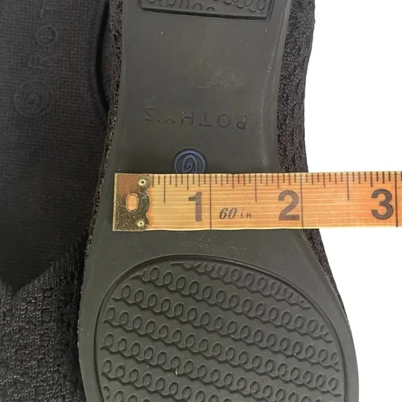 Rothy's Black Flats Elegant Minimalist Design - Picture 7 of 9